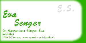 eva senger business card